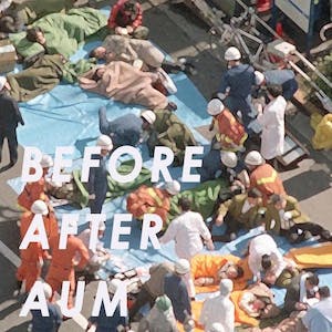 Before After Aum cover, people being helped by emergency services