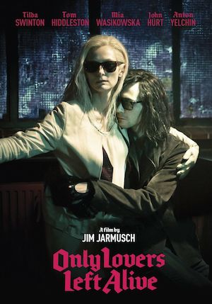 Only Lovers Left Alive poster, woman sitting in man's lap
