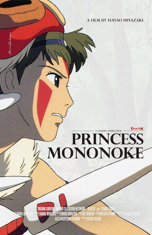 Princes Mononoke, young girl with weapon and warpaint