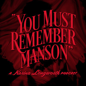 You Must Remember Manson cover, words against old hollywood style curtain background