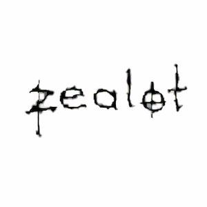 Zealot words on white background, podcasts about cults