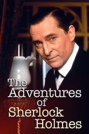 tv show poster, sherlock holmes looking at camera