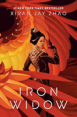 cover of iron widow, person in asian dress with phoenix wings spread behind her